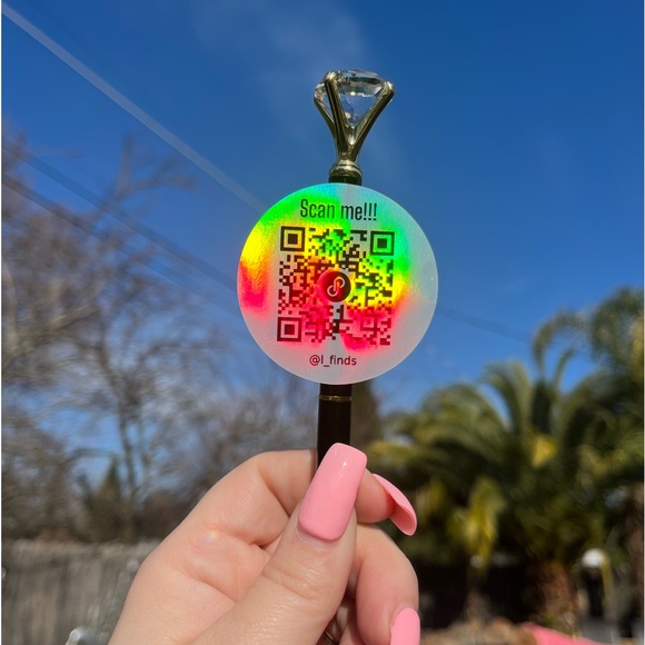 50 -Custom Made Holographic QR Code Stickers 2” - Picture 4 of 4